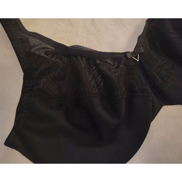 Glamorise WonderWire Minimizer Bra Size 36C Black Full Coverage Lingerie Black - Picture 7 of 7